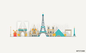 Bild på Paris abstract skyline